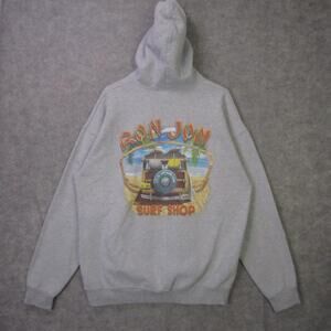 Ron Jon Surf Shop Sweatshirt Hoodie Mens XL Gray Pullover Surf Graphic